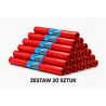 ZESTAW 20 ROLEK WORKÓW 160L MOCNYCH I WYTRZYMAŁYCH 200sztuk (Czerwony)