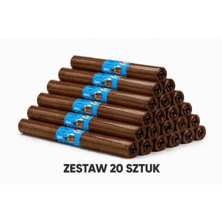 ZESTAW 20 ROLEK WORKÓW 160L MOCNYCH I WYTRZYMAŁYCH 200sztuk (Żółty)