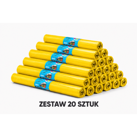 ZESTAW 20 ROLEK WORKÓW 160L MOCNYCH I WYTRZYMAŁYCH 200sztuk (Zielony)