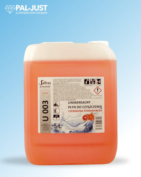 U003 Uniwersalny płyn do czyszczenia - czerwone pomarańcza (5L)